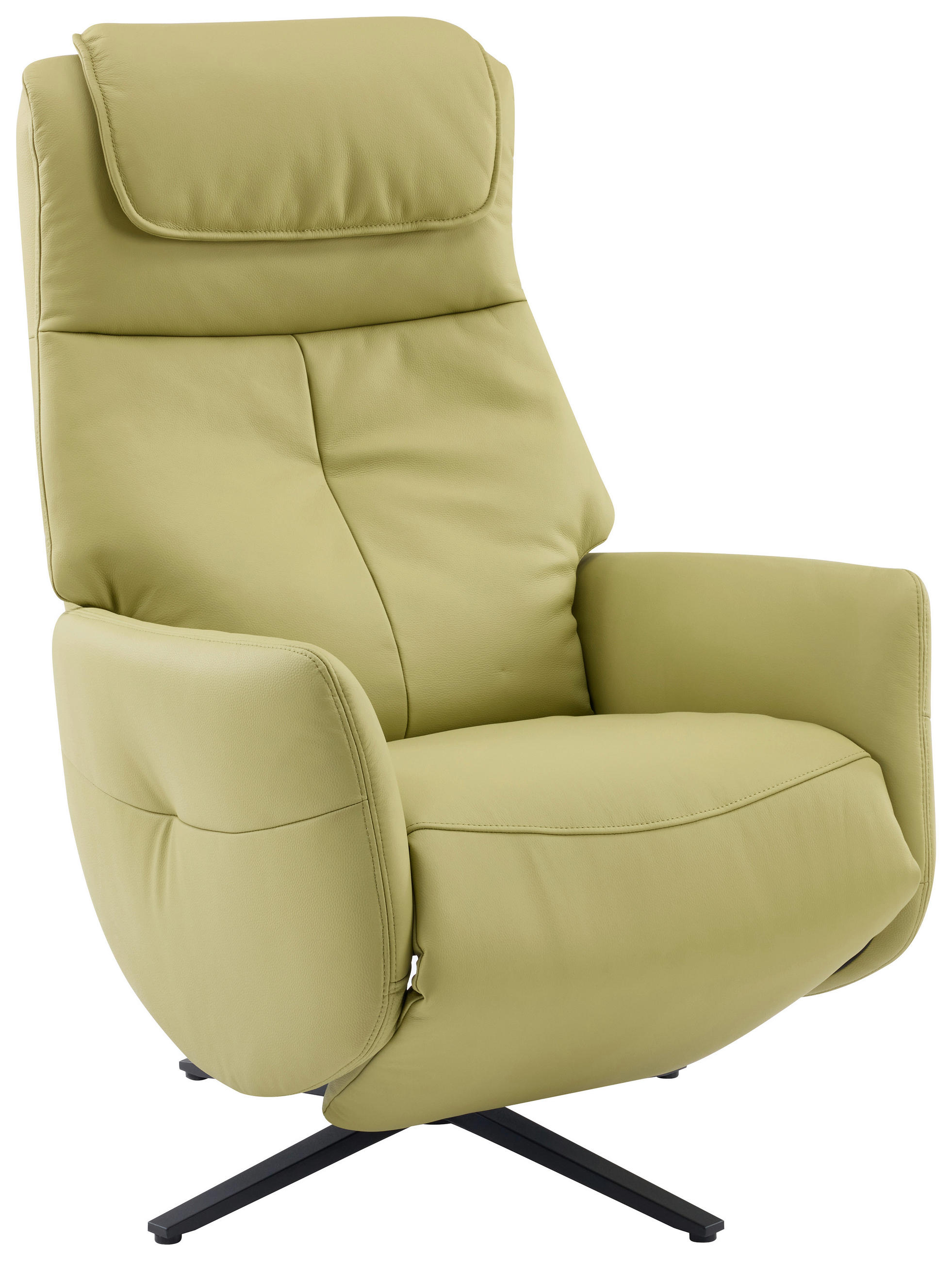 MASSAGESESSEL Echtleder Lederlook Olivgrün    - Olivgrün, Design, Leder/Textil (77/113/90cm) - Xora