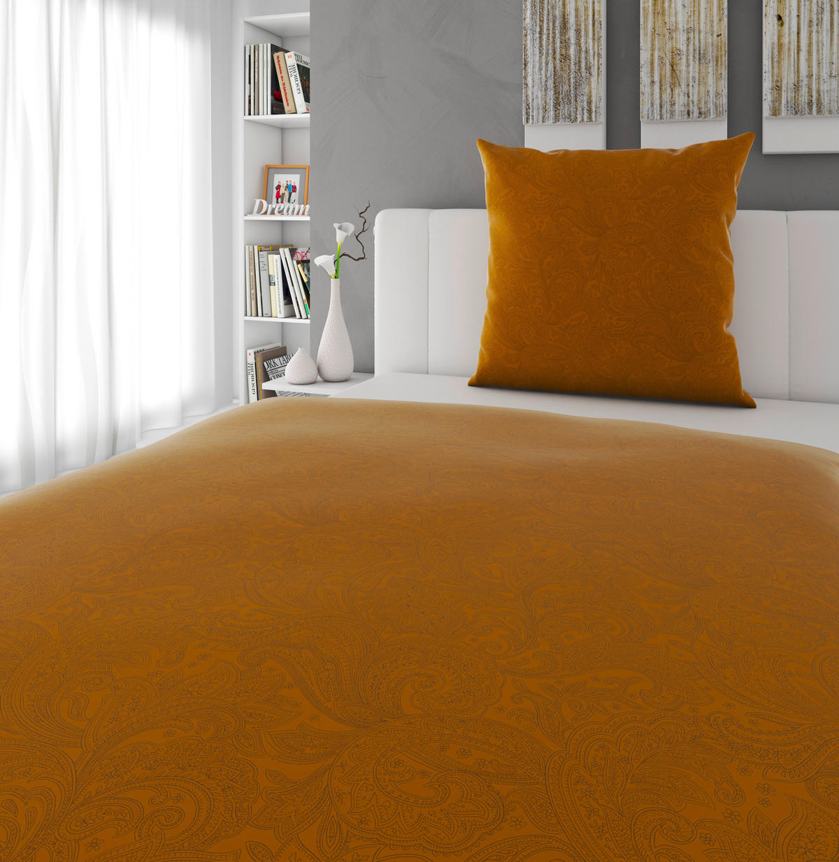 BETTWÄSCHE Satin 135/200 cm  - Goldfarben, Textil (135/200cm) - Novel