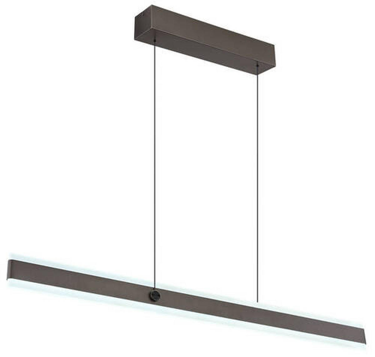 LED-HÄNGELEUCHTE 96/7,5/170 cm    - Titanfarben/Opal, Design, Kunststoff/Metall (96/7,5/170cm) - Globo