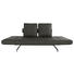 SCHLAFSOFA Lederlook Dunkelgrau - Chromfarben/Dunkelgrau, Design, Textil/Metall (210/68/90cm) - Innovation