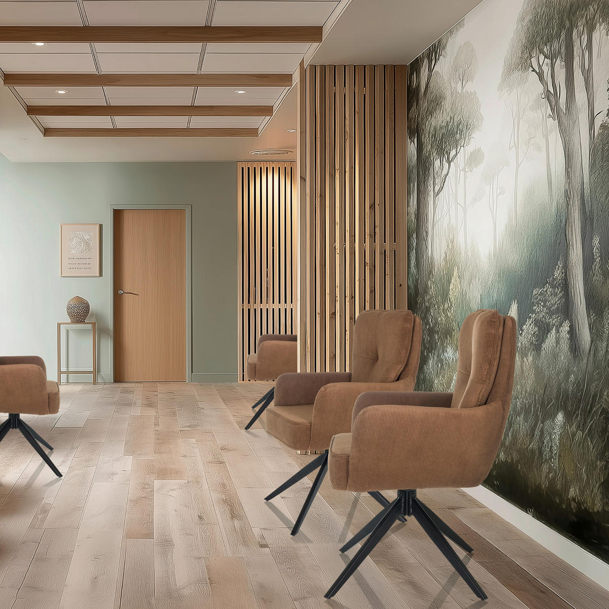 ARMLEHNSTUHL  in Cord  - Schwarz/Braun, MODERN, Textil/Metall (58/94/60cm) - MID.YOU