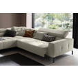 ECKSOFA in Cord Naturfarben  - Schwarz/Naturfarben, KONVENTIONELL, Textil/Metall (219/311cm) - Hom`in