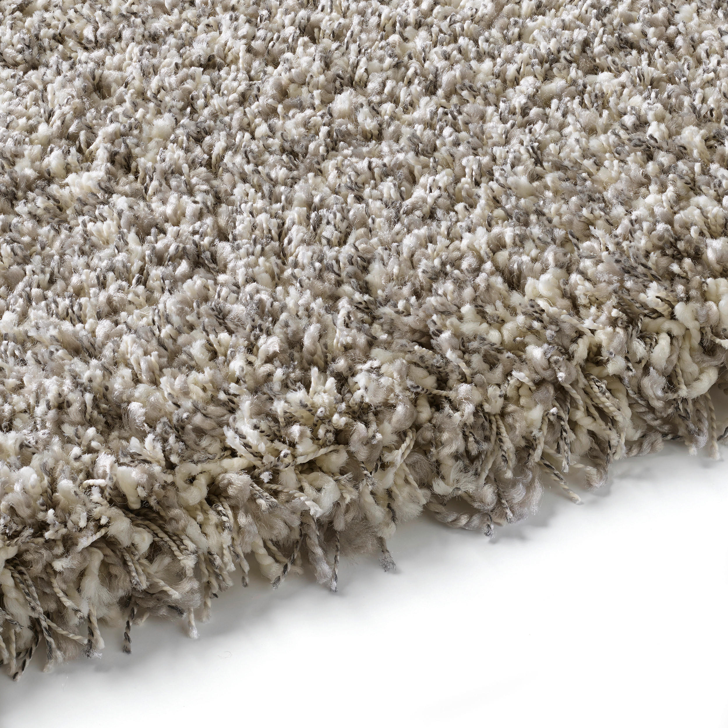 Thumbnail - Novel Hochflorteppich, Weiß, Hellgrau, Textil, meliert, rechteckig, 240x340 cm, Textiles Vertrauen - Oeko-Tex®, für Fußb...