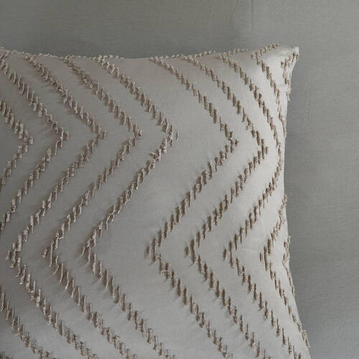 BETTWÄSCHE Zigzag Mikrofaser 155/220 cm  - Grau, Basics, Textil (155/220cm)