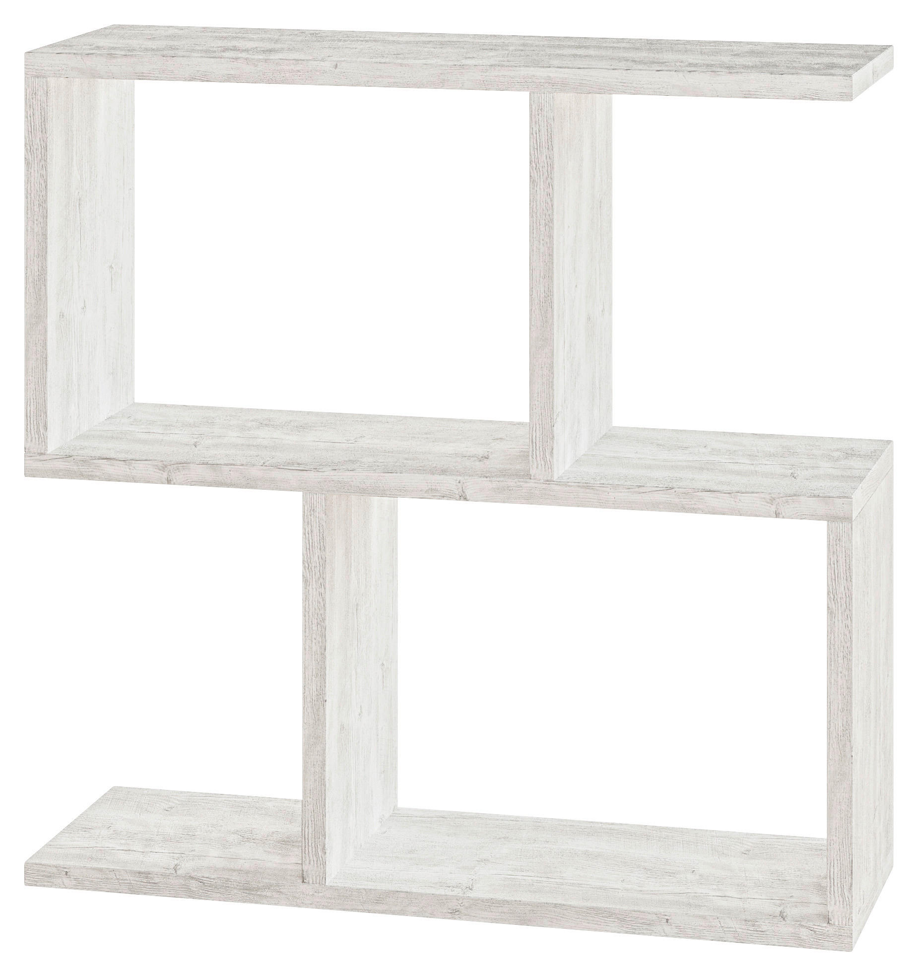 BEISTELLTISCH Turin Eichefarben, Weiß rechteckig  - Eichefarben/Weiß, Design, Holzwerkstoff (60cm) - Livetastic
