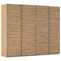 SCHWEBETÜRENSCHRANK 271/223/68 cm,  in Eiche Artisan, 4 Tür(en)  - Chromfarben/Eiche Artisan, Design, Holzwerkstoff/Metall (271/223/68cm) - Novel