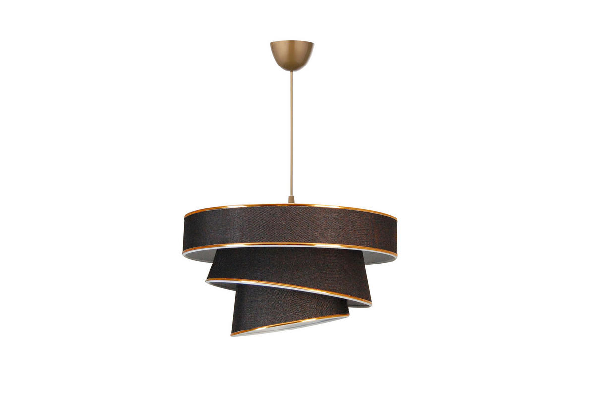 HÄNGELEUCHTE 40/125 cm  - Schwarz, Trend, Kunststoff/Textil (40/125cm) - Novel