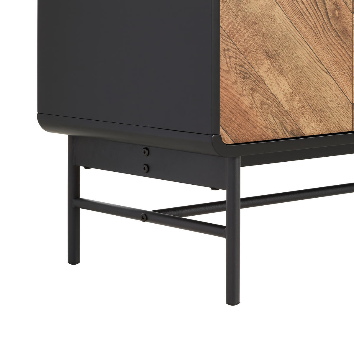 SIDEBOARD  in 160/82/40 cm  - Eichefarben/Schwarz, MODERN, Holzwerkstoff/Metall (160/82/40cm) - MID.YOU