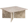 COUCHTISCH in Stein 90/90/42 cm  - Creme, Design, Stein (90/90/42cm) - Livetastic