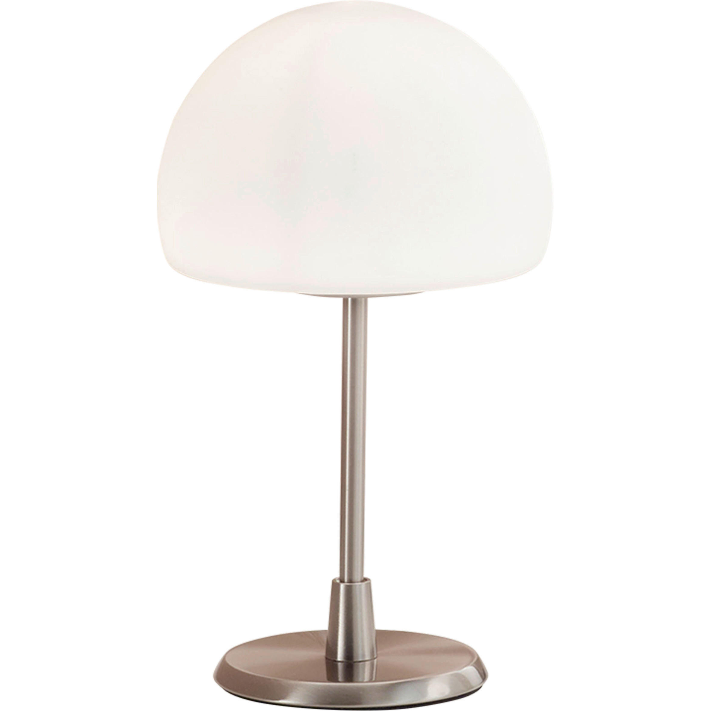 LED-TISCHLEUCHTE 15/26 cm   - Weiß/Nickelfarben, Design, Glas/Metall (15/26cm)