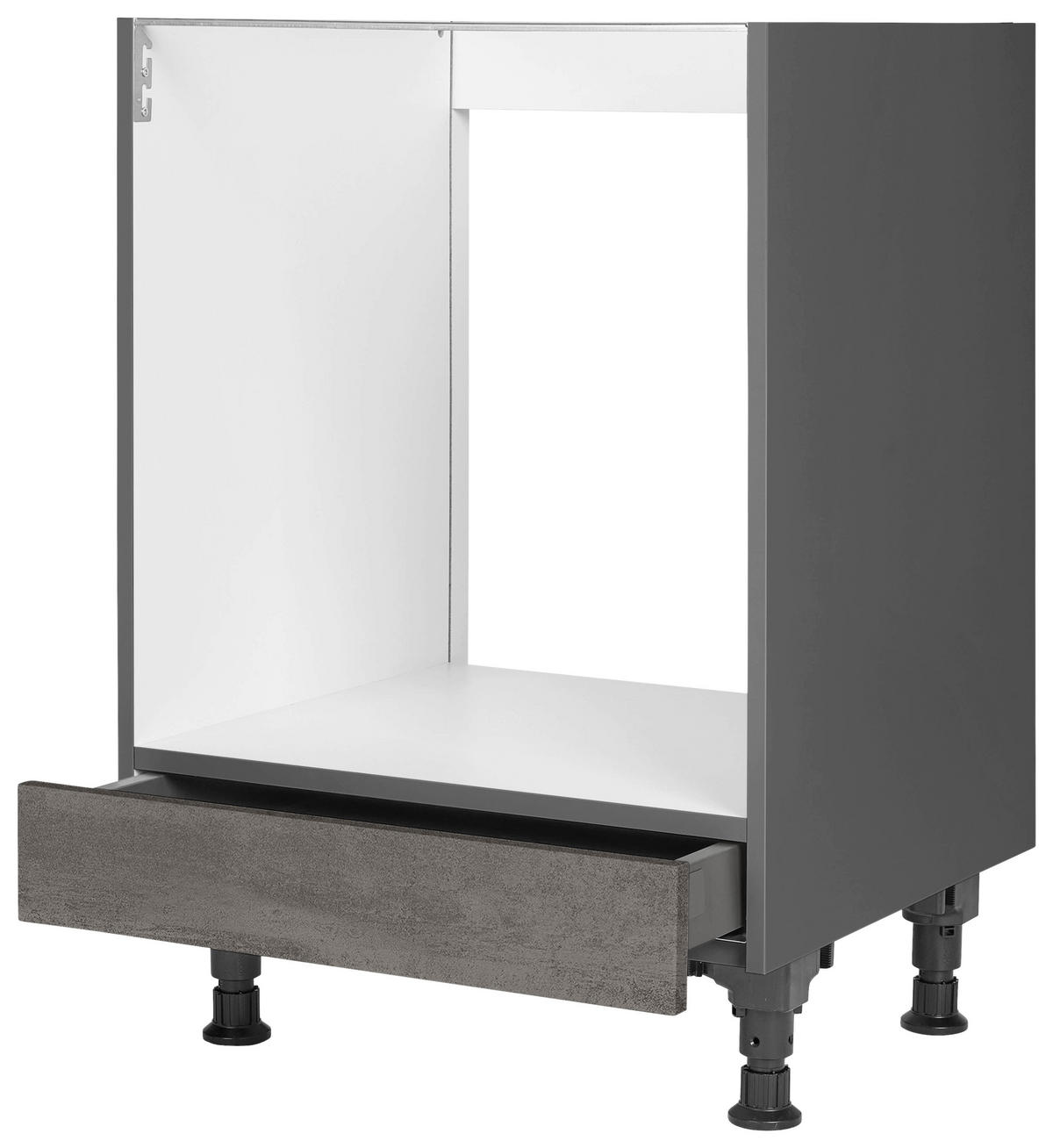 HERDUMBAUSCHRANK 60/87/56 cm  in Schieferfarben  - Schieferfarben, MODERN, Holzwerkstoff (60/87/56cm) - Nobilia