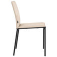 STUHL Echtleder Taupe  - Taupe/Schwarz, Design, Leder/Metall (48/85/57,5cm) - Novel