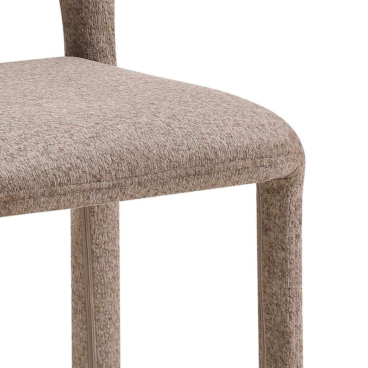 STUHL   Chenille  Braun  - Braun, MODERN, Textil/Metall (47/76/57cm) - Carryhome