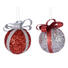 CHRISTBAUMKUGEL-SET 2-teilig Rot, Weiß - Rot/Weiß, Kunststoff (8cm) CHRISTBAUMKUGEL-SET 2-teilig Rot, Weiß - Rot/Weiß, Kunststoff (8cm)