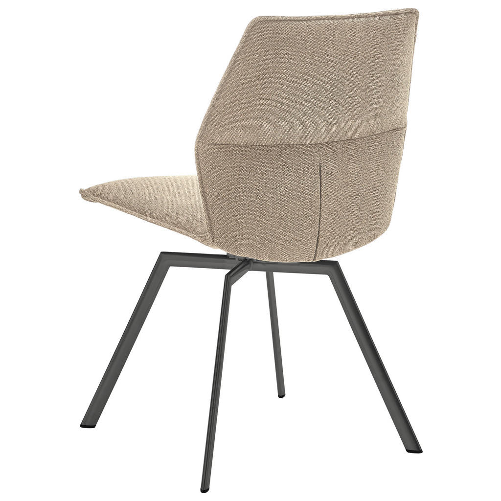 Thumbnail - Venjakob Stuhl, Anthrazit, Sand, Metall, Textil, konisch, Rundrohr, 49x86x60 cm, Goldenes M, Made in Germany, Dgm, Leder...