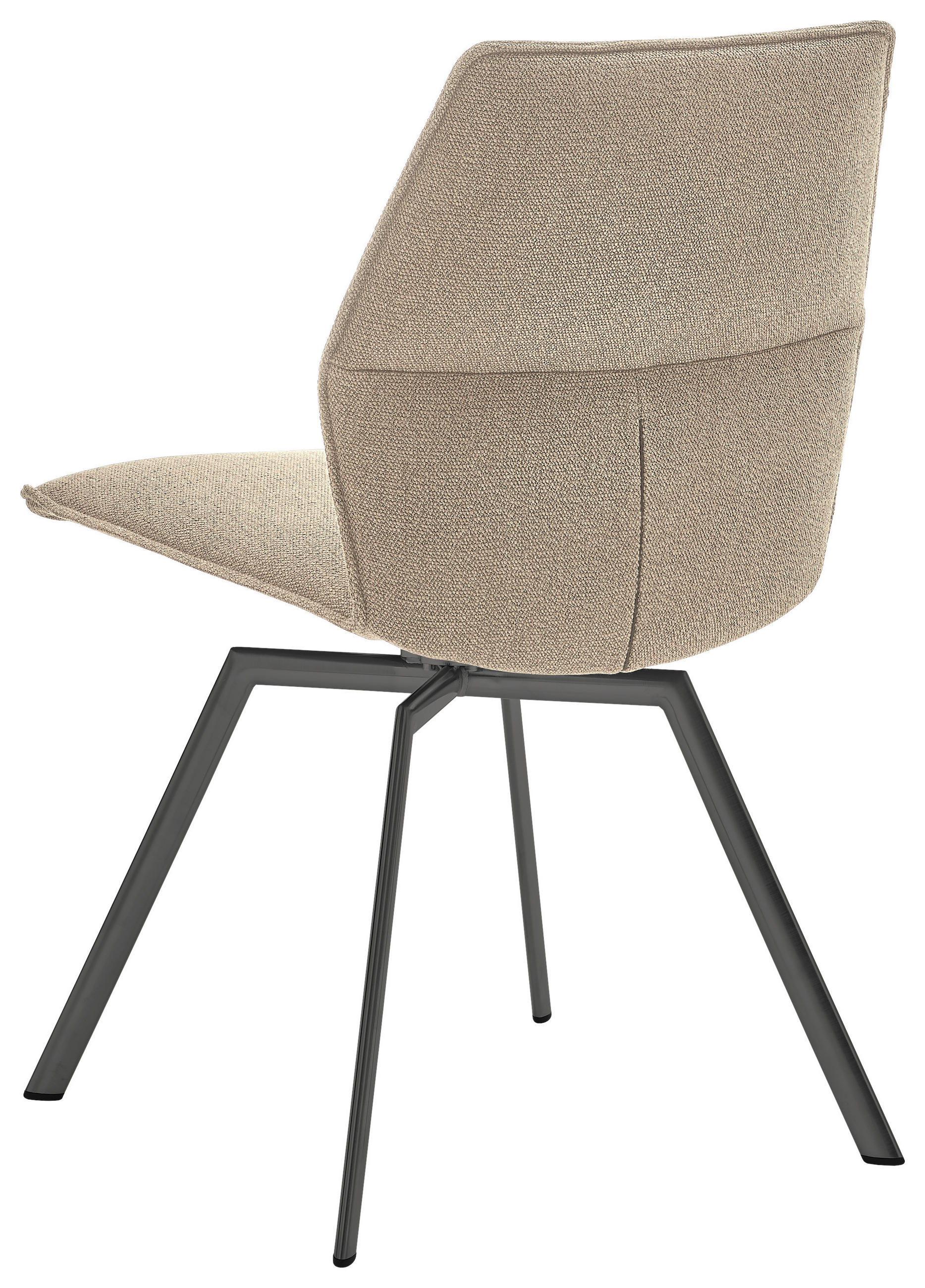 Thumbnail - Venjakob Stuhl, Anthrazit, Sand, Metall, Textil, konisch, Rundrohr, 49x86x60 cm, Goldenes M, Made in Germany, Dgm, Leder...