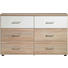 KOMMODE 130/82/42 cm - Eichefarben/Silberfarben, Design, Holzwerkstoff/Kunststoff (130/82/42cm) - Carryhome KOMMODE 130/82/42 cm - Eichefarben/Silberfarben, Design, Holzwerkstoff/Kunststoff (130/82/42cm) - Carryhome