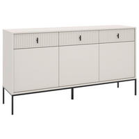 SIDEBOARD Maggiore  in 154,5/82,6/39 cm  - Kaschmir/Schwarz, Design, Holzwerkstoff/Metall (154,5/82,6/39cm) - Boxxx