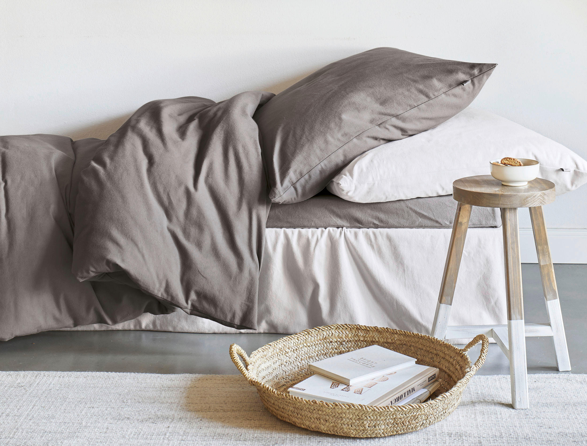 BETTWÄSCHE Biber 135/200 cm  - Taupe, KONVENTIONELL, Textil (135/200cm)