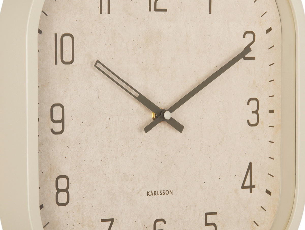 WANDUHR Elemental Weiß 30/30/4 cm  - Weiß, Basics, Kunststoff (30/30/4cm) - Karlsson
