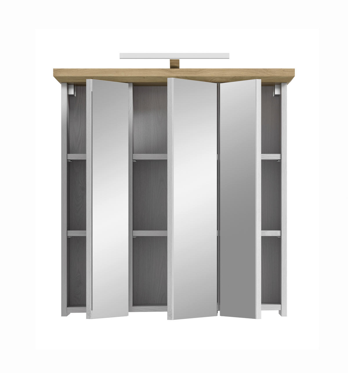 SPIEGELSCHRANK 69/71/21 cm  - Lärchefarben, Trend, Glas/Holzwerkstoff (69/71/21cm) - MID.YOU