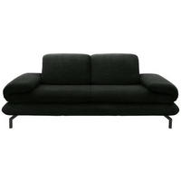 ZWEISITZER-SOFA mit Funktionen Webstoff Dunkelgrün  - Dunkelgrün/Schwarz, Design, Textil/Metall (204 (264)/83 (110)/98cm) - LOOKS by W.Joop