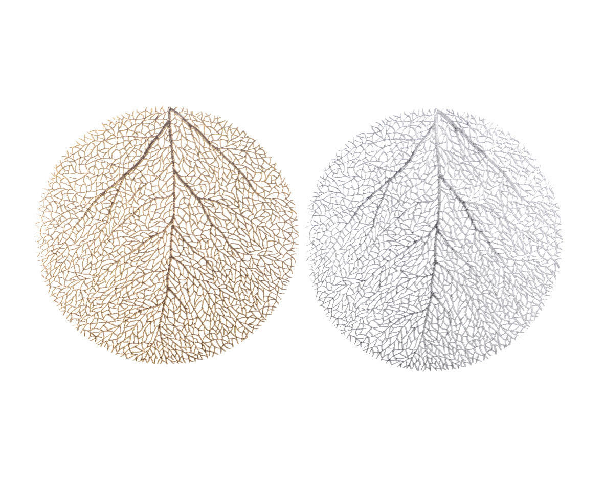 TISCHSET Silberfarben, Goldfarben  - Silberfarben/Goldfarben, Basics (38/38/0,01cm)