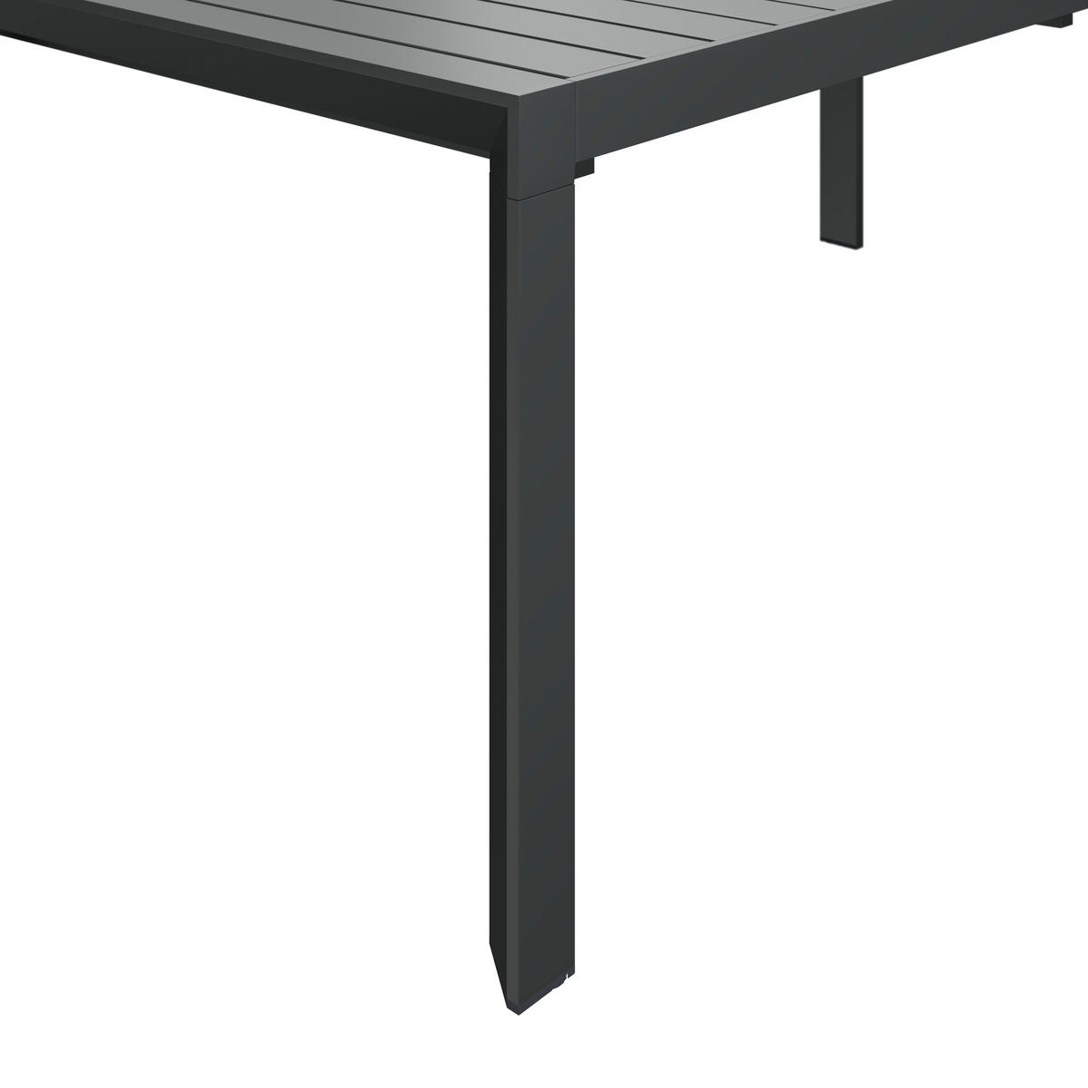 GARTENTISCH Metall rechteckig  - Anthrazit, MODERN, Metall (195/255/75/100cm) - Ambia Garden