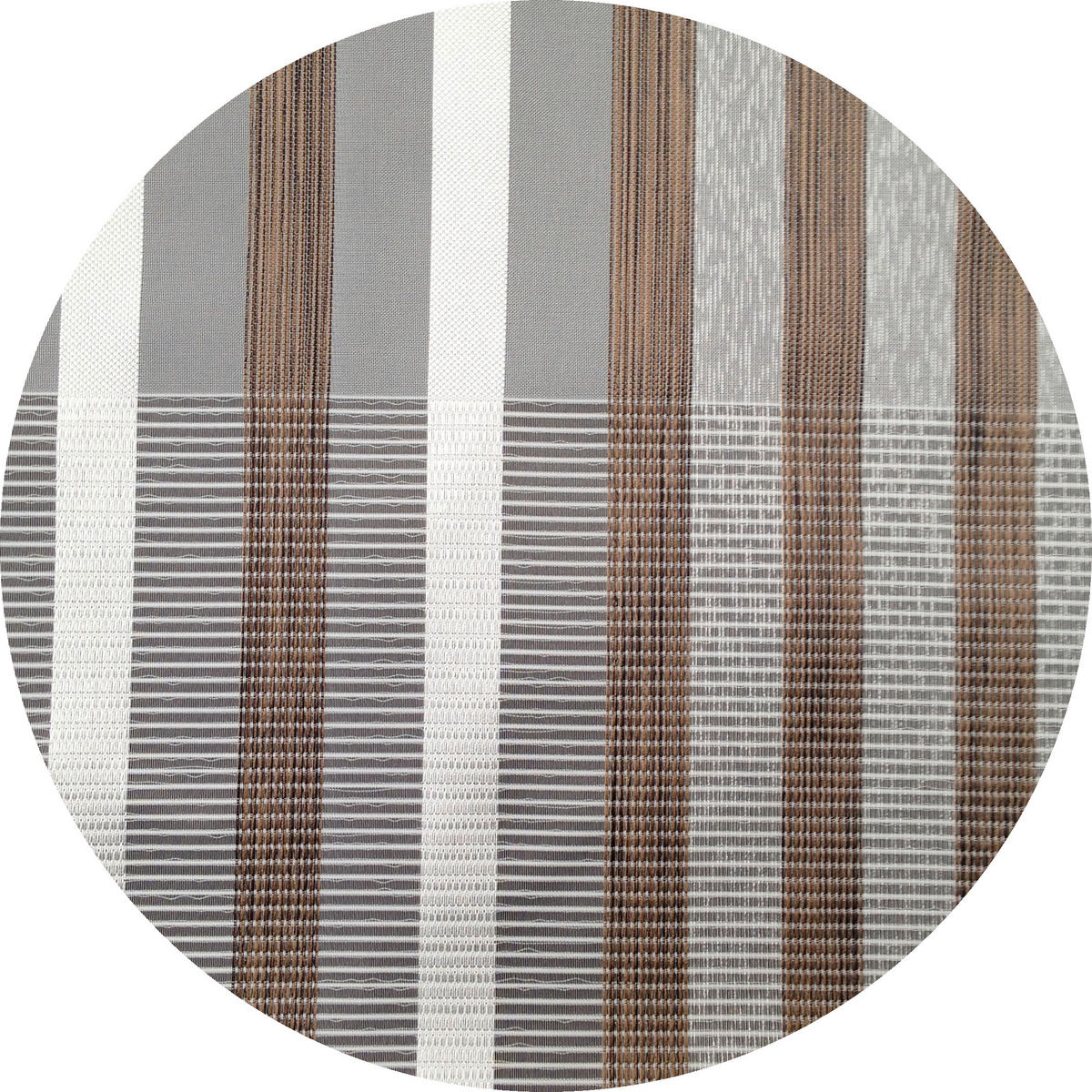 BÄNDCHENROLLO  halbtransparent  60/135 cm    - Braun/Weiß, KONVENTIONELL, Textil (60/135cm)