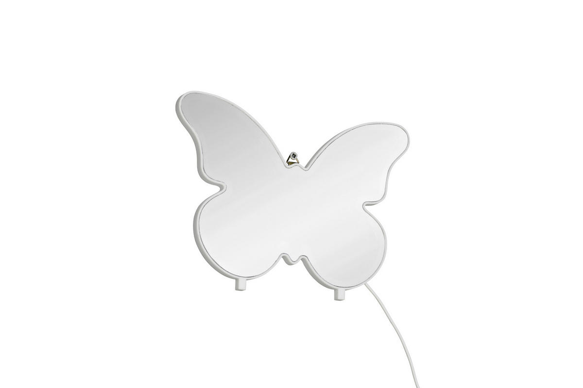 LED-WANDLEUCHTE Papillon 27/26/6 cm   - Transparent/Weiß, LIFESTYLE, Kunststoff (27/26/6cm)