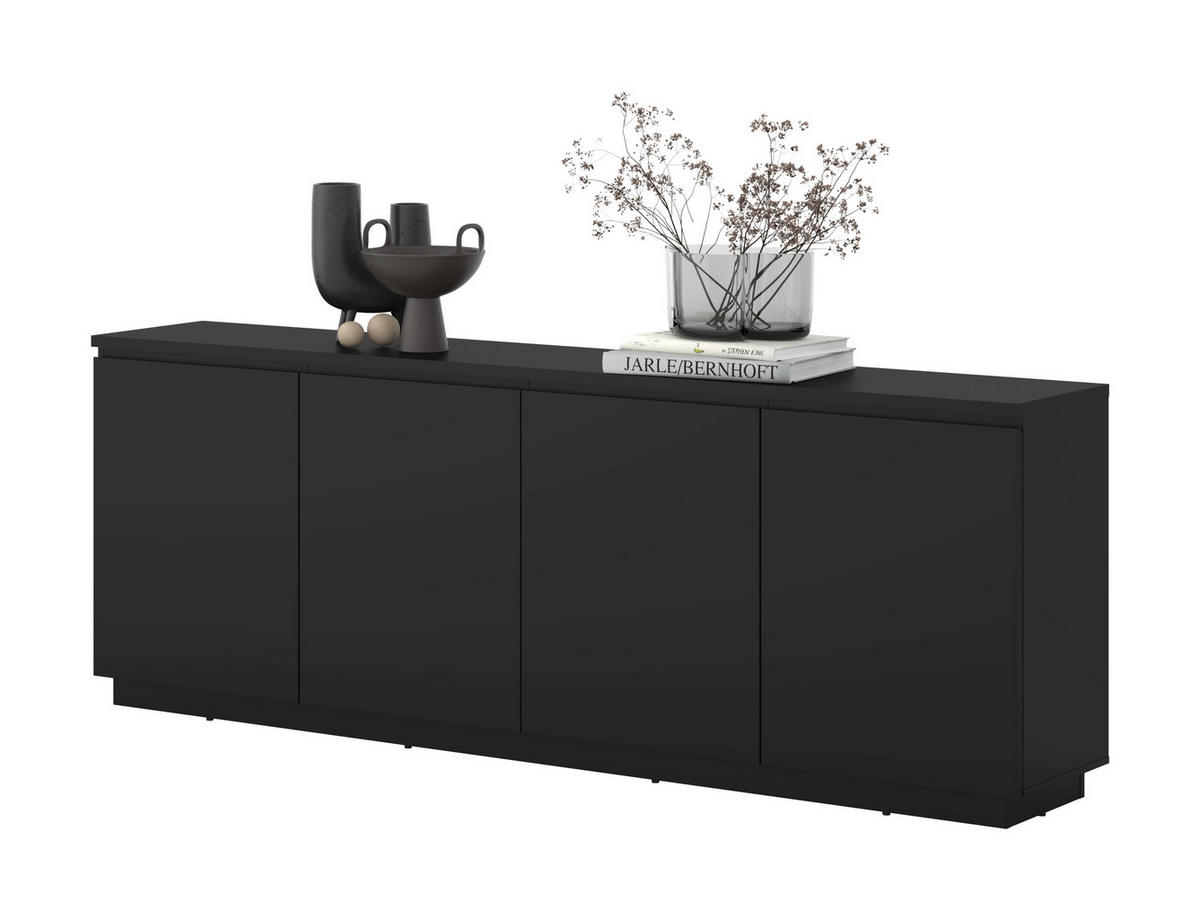 SIDEBOARD Bilbao 200/72/34,5 cm  - Schwarz, Design, Holzwerkstoff (200/72/34,5cm) - MID.YOU