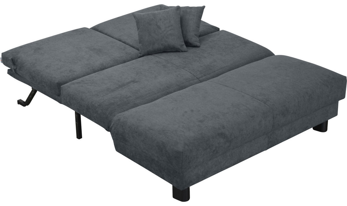 SCHLAFSOFA Flachgewebe Blau  - Blau/Schwarz, Design, Textil/Metall (160/85/100cm) - Carryhome