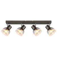 STRAHLER Kairo 56/10/14 cm  - Chromfarben/Schwarzchrom, Design, Glas/Metall (56/10/14cm) - Globo