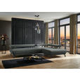 ECKSOFA in Chenille Graugrün  305/224 cm  - Schwarz/Graugrün, Design, Textil/Metall (305/224cm) - Dieter Knoll