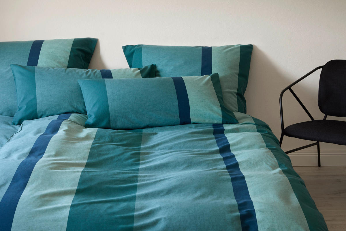 BETTWÄSCHE Set Perkal 240/220 cm  - Petrol, Basics, Textil (240/220cm) - Yes for bed