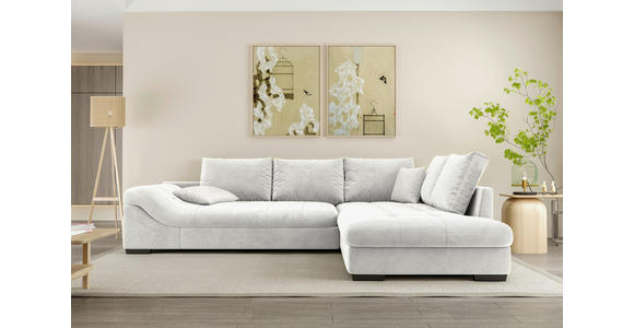 ECKSOFA Naturfarben Cord Zierkissen, Rückenkissen, Rücken echt  - Schwarz/Naturfarben, KONVENTIONELL, Holz/Textil (298/202cm) - Carryhome