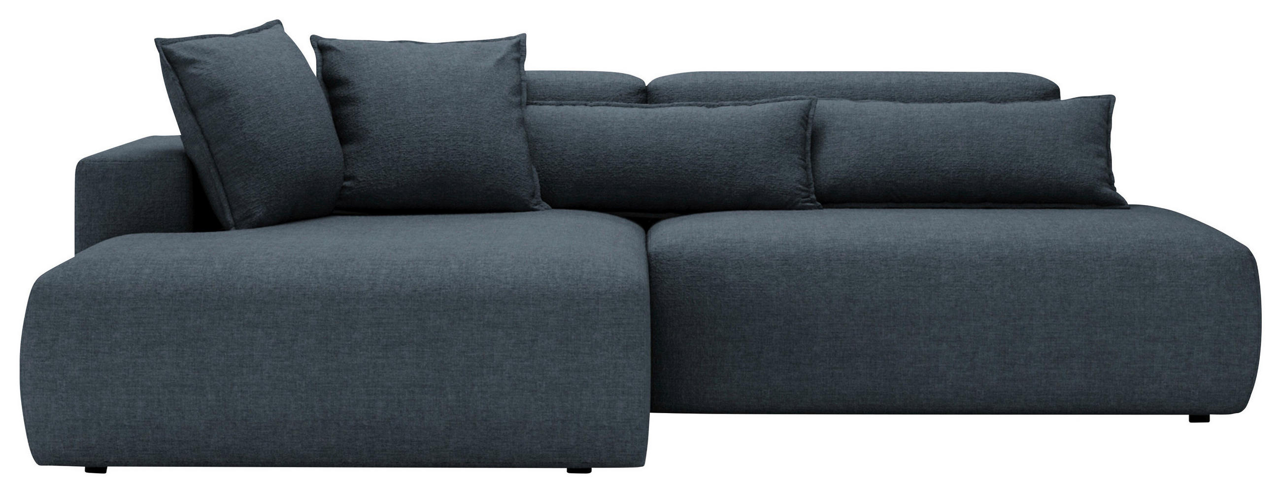 ECKSOFA ARTE Dunkelblau Chenille  - Schwarz/Dunkelblau, Design, Kunststoff/Textil (160/284cm) - Livetastic