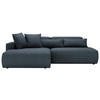 ECKSOFA ARTE Dunkelblau Chenille  - Schwarz/Dunkelblau, Design, Kunststoff/Textil (160/284cm) - Livetastic
