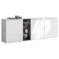 SIDEBOARD  in 212,3/73/37,4 cm  - Graphitfarben/Weiß, Design, Holzwerkstoff/Metall (212,3/73/37,4cm) - Celina Home