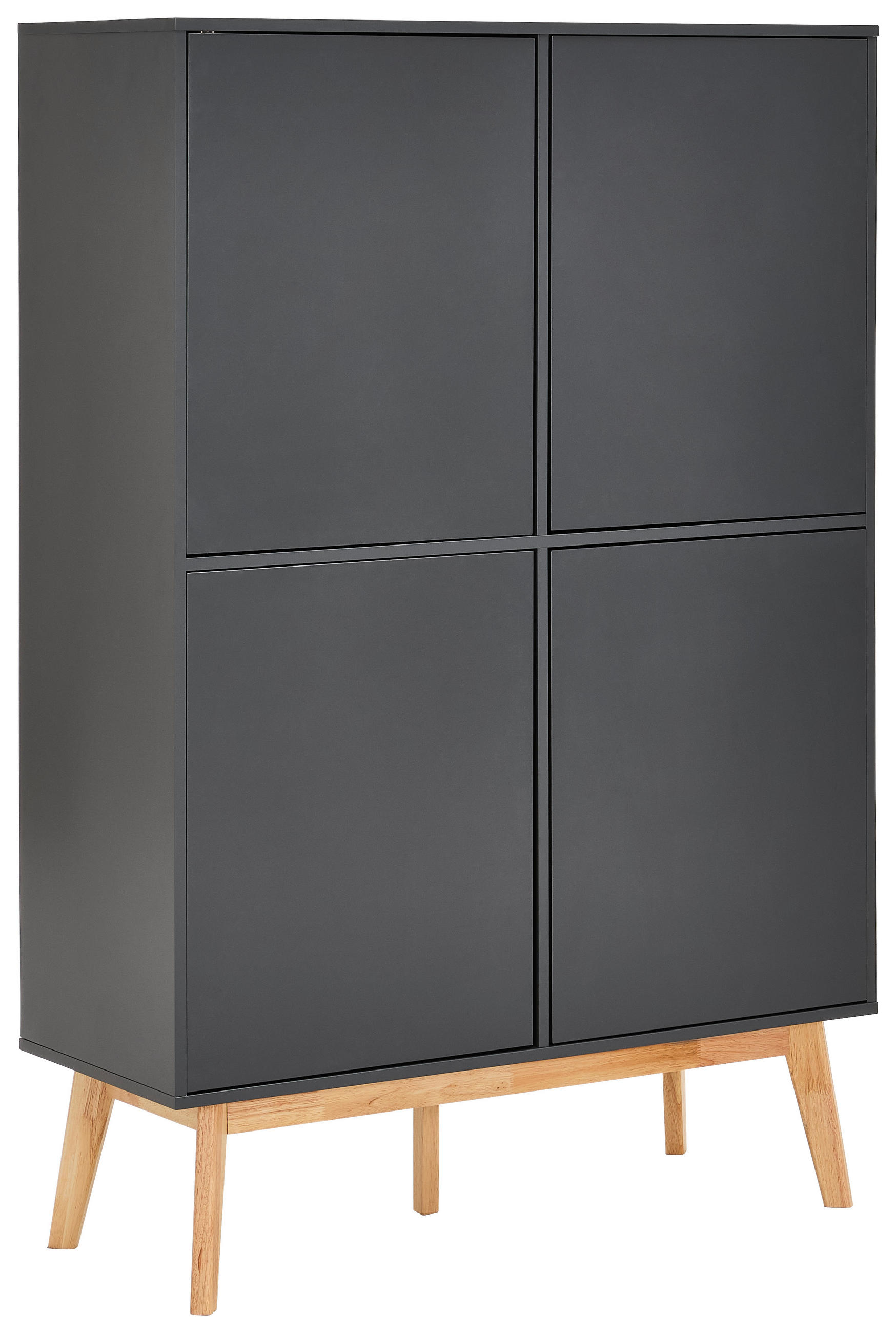 Mid.you Highboard Grau, Natur 100x149x40 cm