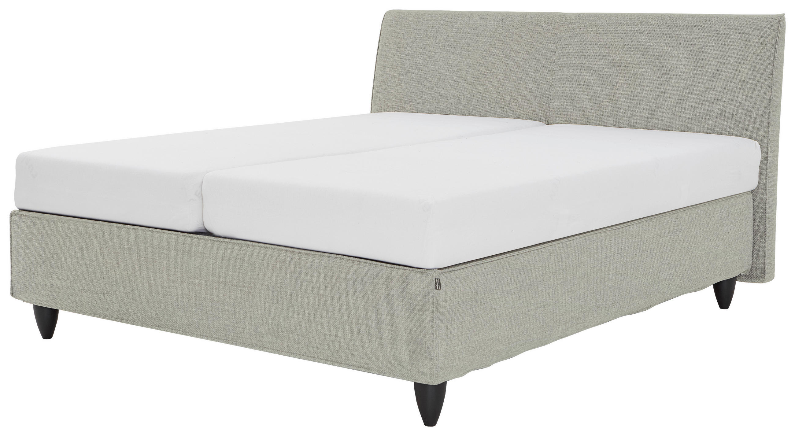 BOXSPRINGBETT 180/200 cm  in Grau  - Schwarz/Grau, Design, Holzwerkstoff/Kunststoff (180/200cm) - RUF Betten
