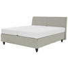 BOXSPRINGBETT 180/200 cm  in Grau  - Schwarz/Grau, Design, Holzwerkstoff/Kunststoff (180/200cm) - RUF Betten
