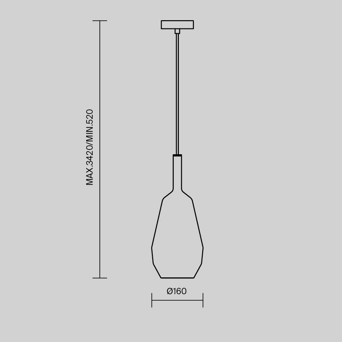 PENDELLAMPA Duality 16/342 cm  - svart, Design, metall (16/342cm) - MAYTONI