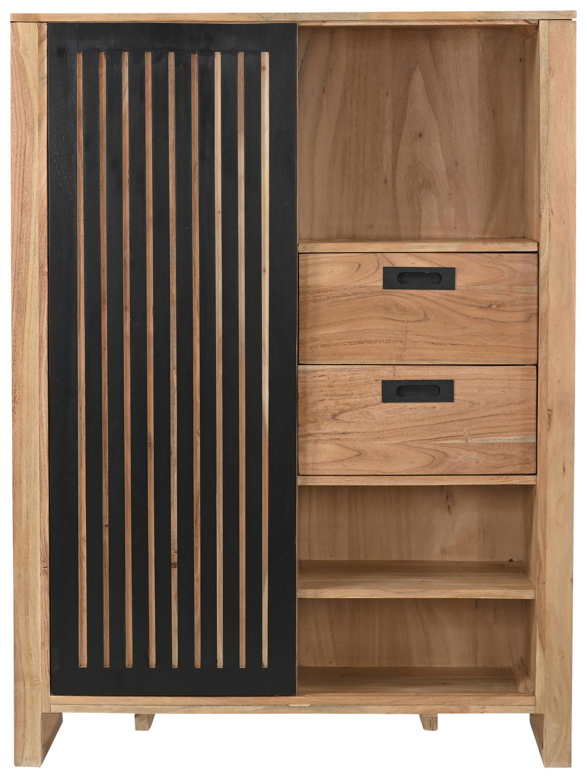 KOMMODE  in 100/135/40 cm  - Schwarz/Naturfarben, KONVENTIONELL, Holz/Metall (100/135/40cm) - Livetastic