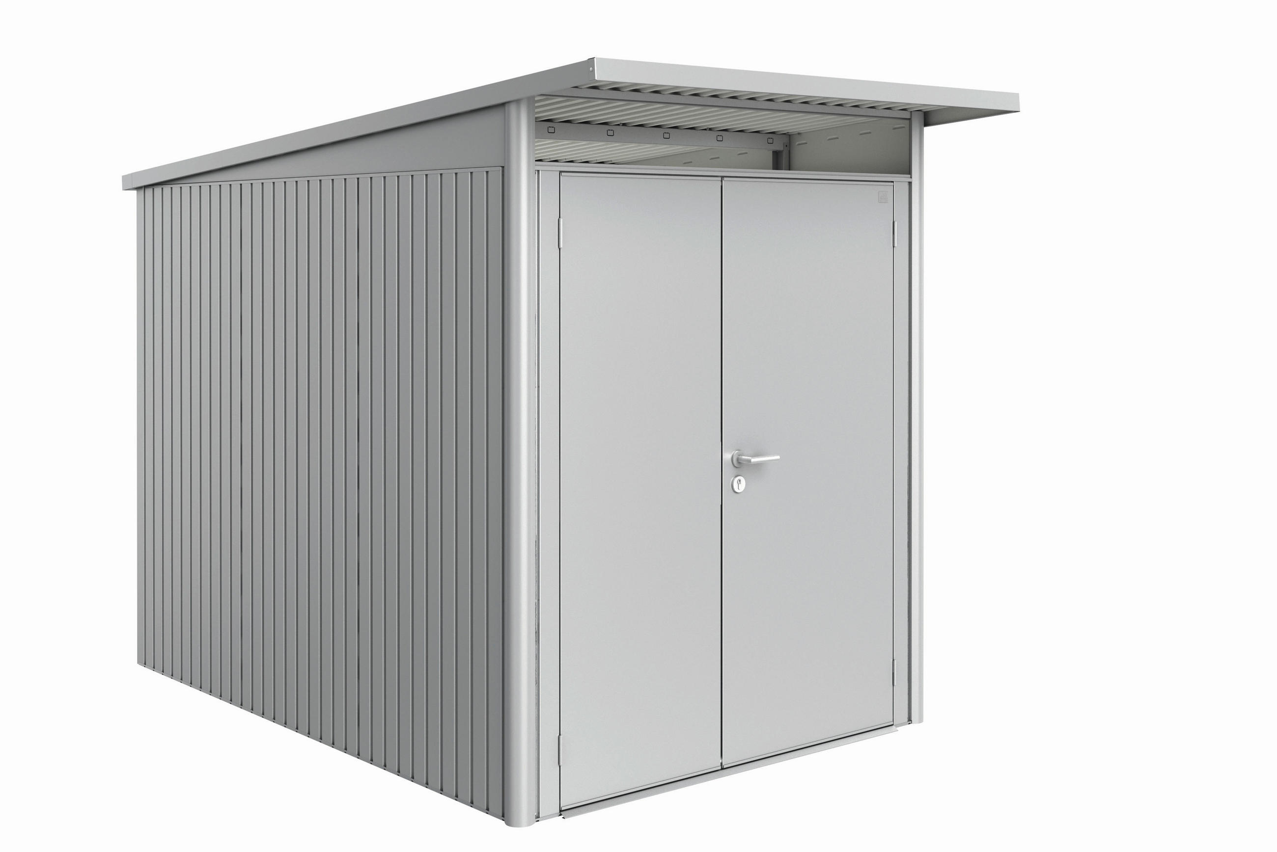 GERÄTEHAUS 180/218/300 cm  - Silberfarben, Design, Metall (180/218/300cm) - Biohort