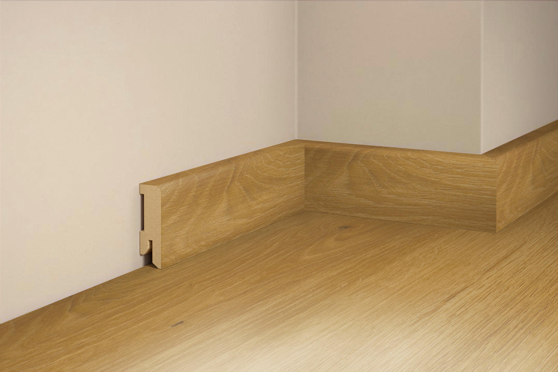 SOCKELLEISTE, Eiche Natur  - Basics, Holz (240/5/1,6cm) - Tilo