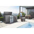 KISSENBOX - Dunkelgrau, Design, Metall (160/118/70cm) - Biohort