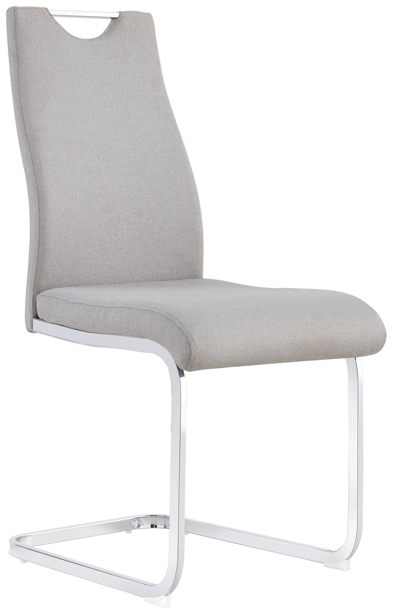 STOLICA  svijetlo siva, bež  metal, tekstil      - bež/boje kroma, Design, metal/tekstil (44/98/57cm) - Xora