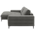 ECKSOFA  in Flachgewebe Hellgrau  177/253 cm  - Hellgrau/Schwarz, Design, Textil/Metall (177/253cm) - Dieter Knoll