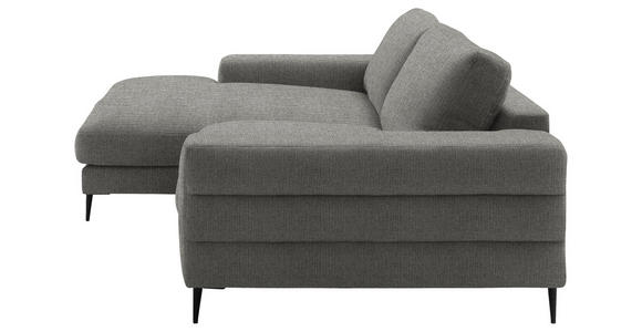 ECKSOFA  in Flachgewebe Hellgrau  177/253 cm  - Hellgrau/Schwarz, Design, Textil/Metall (177/253cm) - Dieter Knoll